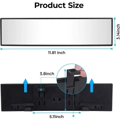 Universal Interior Rearview Mirror – Large Car Mirror